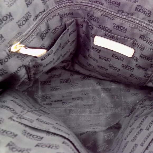 Michael Kors Jet set Tote shoulder bag Black Pebble Leather Medium - Picture 8 of 13